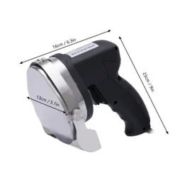 Elektrisk kebabskærer - Håndholdt gyroskniv - 80 W - Justerbar skæretykkelse - Rustfrit stålblad - Med sliber - Rød Outlet