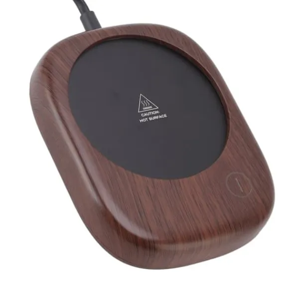 Elektrisk mugg varmare Snabbuppvärmning Automatisk Håll varm Träsäd Dryckeskopp varmare EU-kontakt AC100‑240V Discount