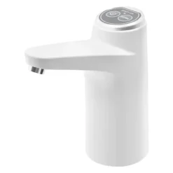 Elektrisk pumpe til vanddunk - MR001 - LED-display - 1,2 L/min - USB-opladning, 1200 mAh batteri - Fødevaregodkendt silikone & ABS - Hvid Sale