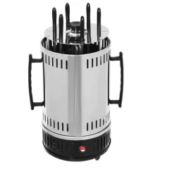 Elektrisk roterende grillmaskine, alsidig til hjemme- og udendørs brug, effektiv opvarmning,HVID