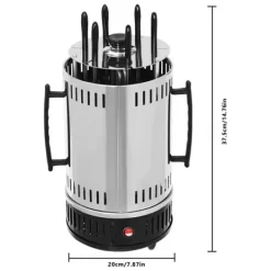 Elektrisk roterende grillmaskine, alsidig til hjemme- og udendørs brug, effektiv opvarmning,HVID