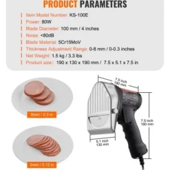 Elektrisk shawarmakniv, 19x13x19 cm, rustfrit stål Outlet