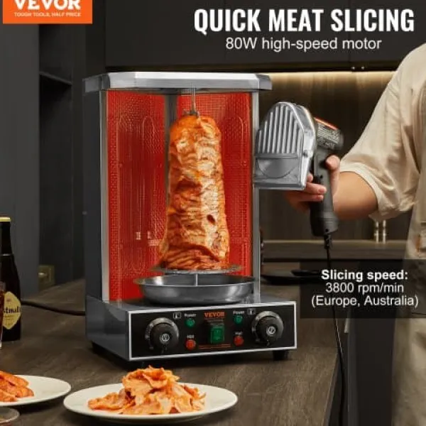 Elektrisk shawarmakniv, 19x13x19 cm, rustfrit stål Outlet