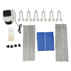 Elektrisk tøjtørrer - Bærbart tørreskab - Touchskærm - 1200–1500 W - PTC-opvarmning - Timer 0–240 min - Bæreevne 30 kg - IPX1 - Blå