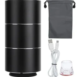 Vakuumpakkere>Elektrisk Vakuumforseglerpumpe Bærbar Mini Husholdningsforsegler Emballeringsenhed Sort med USB-strømkabel