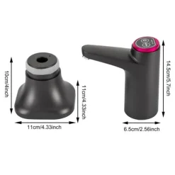 Elektrisk Vanddispenser - Pumpe - Flow 1,2 L/min - Batteri 1200 mAh - USB-opladning 5 V 4 W - Støj 55 dB - Til flaske/bord - Sort Hot