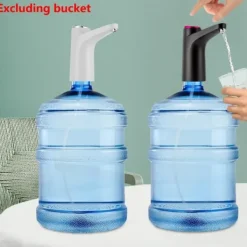 Elektrisk Vanddispenser - Pumpe - Flow 1,2 L/min - Batteri 1200 mAh - USB-opladning 5 V 4 W - Støj 55 dB - Til flaske/bord - Sort Hot