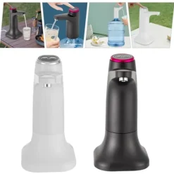 Elektrisk Vanddispenser - Pumpe - Flow 1,2 L/min - Batteri 1200 mAh - USB-opladning 5 V 4 W - Støj 55 dB - Til flaske/bord - Sort Hot