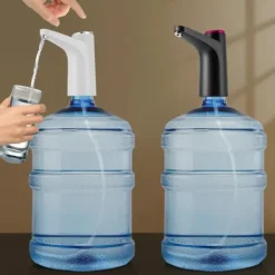 Elektrisk Vanddispenser - Pumpe - Flow 1,2 L/min - Batteri 1200 mAh - USB-opladning 5 V 4 W - Støj 55 dB - Til flaske/bord - Sort Hot