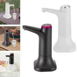 Elektrisk Vanddispenser - Pumpe - Flow 1,2 L/min - Batteri 1200 mAh - USB-opladning 5 V 4 W - Støj 55 dB - Til flaske/bord - Sort Hot