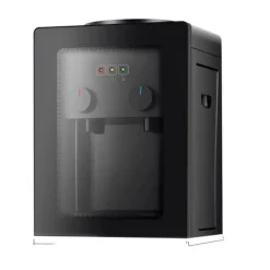 Elektrisk Vanddispenser, Kompakt Størrelse, Varme/Kulde Funktionalitet, Rustfrit Stål Inderside,Sort Clearance