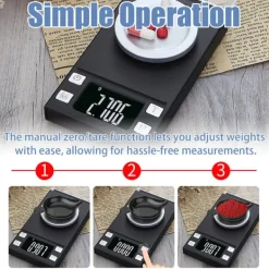Elektronisk digital vægt 100g/0,001g tarafunktion Outlet