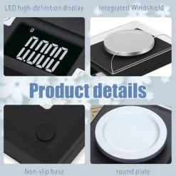 Elektronisk digital vægt 100g/0,001g tarafunktion Outlet