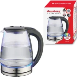 Elkedel med temperaturkontrol, glas, 1,8L, KLAUSBERG KB-7887 Discount