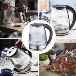 Elkedel med temperaturkontrol, glas, 1,8L, KLAUSBERG KB-7887 Discount