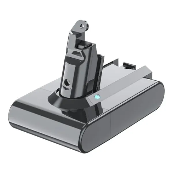 Støvsugertilbehør>Erstatningsbatteri til Dyson V6, 6000 mAh (6.0Ah), kompatibel med V6 Animal/DC58/DC62/SV03/SV05/SV06, lysegrå, genopladeligt