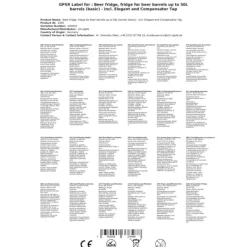 Fadøl køleskabet i op til 50L tønder (øl bar) -. Inkl Udlevering tårn Elegant og Kompensator Sale