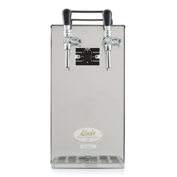 Fadølsanlæg - kontakt 40 2-sidet tør køler, kontinuerlig køler 50 liter/h, inkl. Dispensersøjle, Green Line, KEG:Typ G, KEG 2:Type M Hot