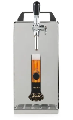 Fadølsanlæg, Øldispenser, Øl Køledispenser PYGMY 20 / K, med membranpumpe, 1-linjes tørkøler, fremstillet af rustfrit stål, 25 liter/h, Green Line Hot