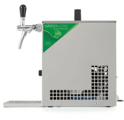 Fadølsanlæg, Øldispenser, Øl Køledispenser PYGMY 20 / K, med membranpumpe, 1-linjes tørkøler, fremstillet af rustfrit stål, 25 liter/h, Green Line Hot