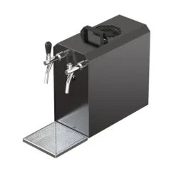 Fadølsanlæg, Øldispenser, Øl Køledispenser STREAM 50 ølkasse, gennemstrømningskøler, 2-linjers tørkøler, op til 55 liter/h - BLACK EDITION New