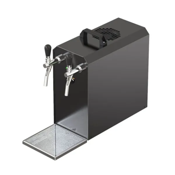 fadølsanlæg STREAM 50 ølkasse, gennemstrømningskøler, 2-linjers tørkøler, op til 55 liter/h - BLACK EDITION, KEG:uden, KEG 2:NC adapter Outlet