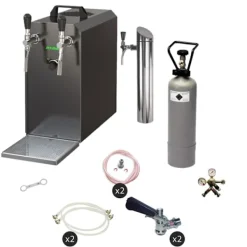 fadølsanlæg STREAM 50 ølkasse, gennemstrømningskøler, 2-linjers tørkøler, op til 55 liter/h - BLACK EDITION, KEG:Type D, KEG 2:Type M Sale