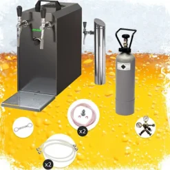 fadølsanlæg STREAM 50 ølkasse, gennemstrømningskøler, 2-linjers tørkøler, op til 55 liter/h - BLACK EDITION, KEG:Type D, KEG 2:Type M Sale