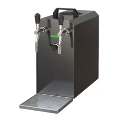 fadølsanlæg STREAM 50 ølkasse, gennemstrømningskøler, 2-linjers tørkøler, op til 55 liter/h - BLACK EDITION, KEG 2:Type M, KEG:NC adapter Best