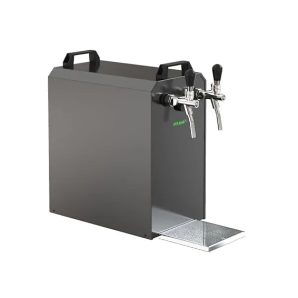 fadølsanlæg STREAM 80K ølkasse, gennemstrømningskøler 2-linjers tørkøler, KEG:5 liters adapter, KEG 2:Type A