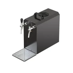 fadølsanlæg STREAM 50K med luftpumpe, ølkasse, gennemstrømningskøler 2-linjers tørkøler , op til 55 liter/h, KEG:5 liters adapter, KEG 2:KeyKeg