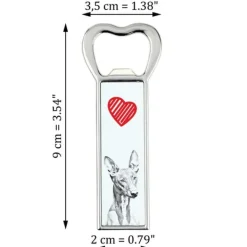 Faraos hund, maltesisk greyhound - flaskeåbner med en hund, personlig køleskabsåbner, unik gave til en mand fra Art-Dog Outlet