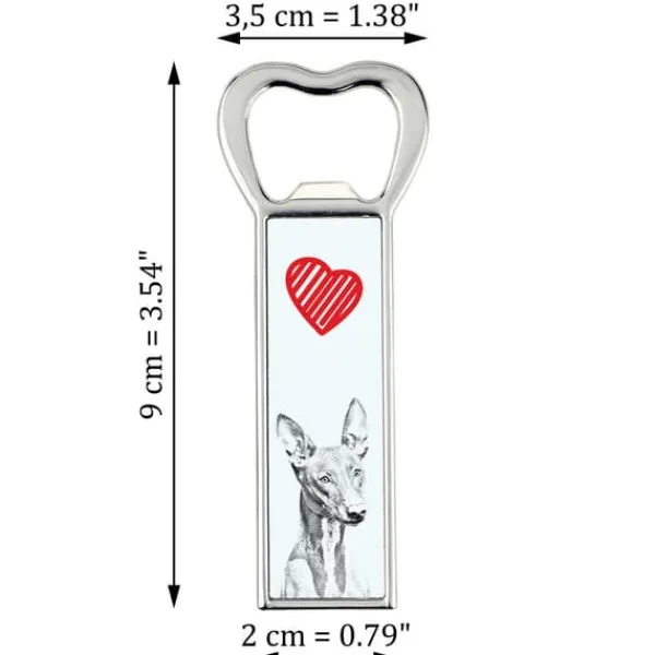 Faraos hund, maltesisk greyhound - flaskeåbner med en hund, personlig køleskabsåbner, unik gave til en mand fra Art-Dog Outlet