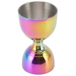 Farverig cocktailjigger i rustfrit stål - præcist shotmål 30/60 ml Sale