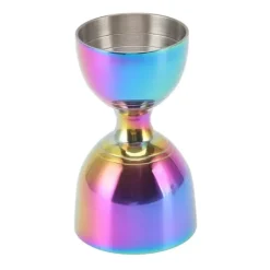 Farverig cocktailjigger i rustfrit stål - præcist shotmål 30/60 ml Sale
