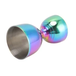 Farverig cocktailjigger i rustfrit stål - præcist shotmål 30/60 ml Sale