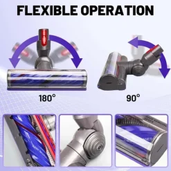 Filtringsfrit mundstykke med anti-filtring børstehoved til Dyson V7, V8, V10, V11, V15, SV10, SV11, SV12, SV14 støvsugere Hot