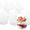 Tilbehør Til Madservering>Firkantede beholdere til desserter 50 ml plastik 24 stk.