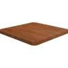 Firkantet bordplade i massivt egetræ - Behandlet mørkebrun | Størrelse: 40x40x2,5 cm Best