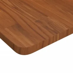 Firkantet bordplade i massivt egetræ - Behandlet mørkebrun | Størrelse: 40x40x2,5 cm Best