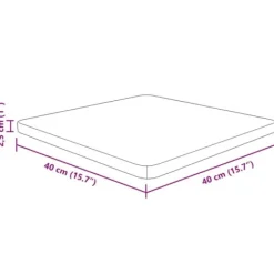 Firkantet bordplade i massivt egetræ - Behandlet mørkebrun | Størrelse: 40x40x2,5 cm Best