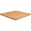 Firkantet bordplade i massivt egetræ - Slidstærk og behandlet | Størrelse: 70x70x2,5 cm | Farve: Lysebrun Sale