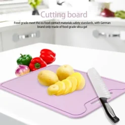 Fleksibelt silikone skærebræt til hjemmekøkkenet - lilla New