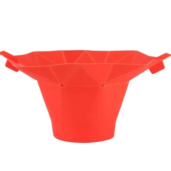Popcornmaskiner>Foldbar mikrobølgeovn popcornskål DIY silikone popcornmaskine maskine køkkenredskab rød