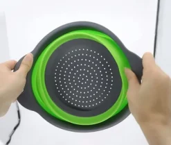 Foldbar silikone si - grøn og grå Discount