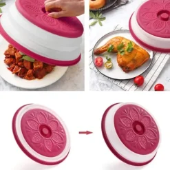 Foldbart Mikrobølgeovnsdæksel Afløbskurv Frugt Grøntsagskurv Maddæksel Discount