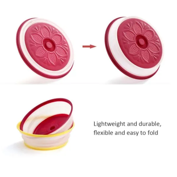 Foldbart Mikrobølgeovnsdæksel Afløbskurv Frugt Grøntsagskurv Maddæksel Discount