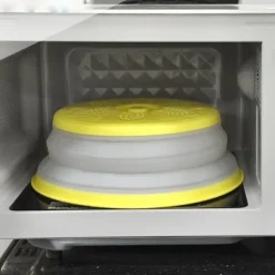 Foldbart Mikrobølgeovnsdæksel Afløbskurv Frugt Grøntsagskurv Maddæksel Discount