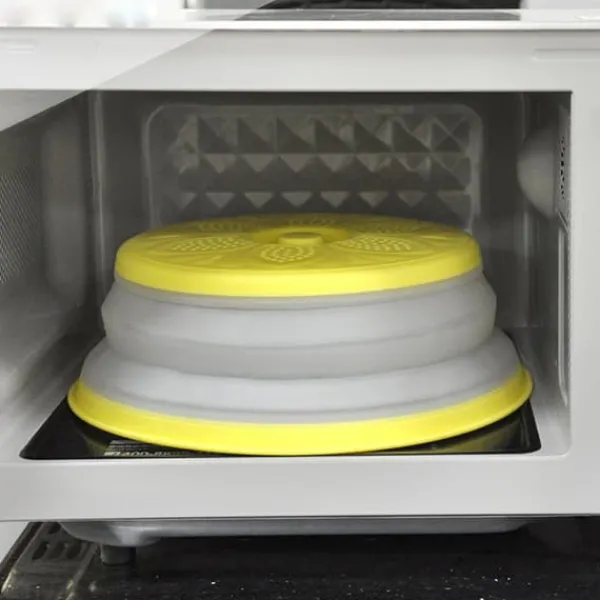 Foldbart Mikrobølgeovnsdæksel Afløbskurv Frugt Grøntsagskurv Maddæksel Discount