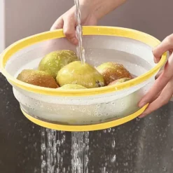 Foldbart Mikrobølgeovnsdæksel Afløbskurv Frugt Grøntsagskurv Maddæksel Discount